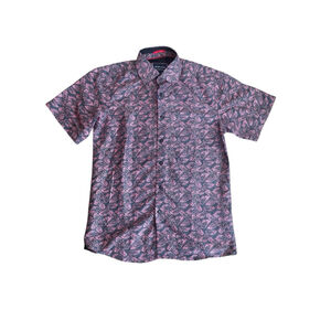 Modern Fit Silver Stone collection shirt short sleeve S men button Casual